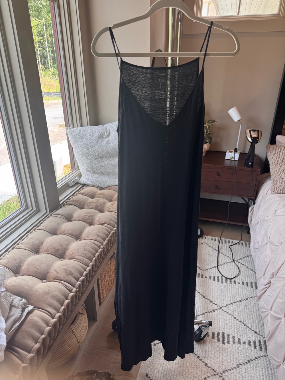 Linen Blend Maxi Dress/coverup beach vacation